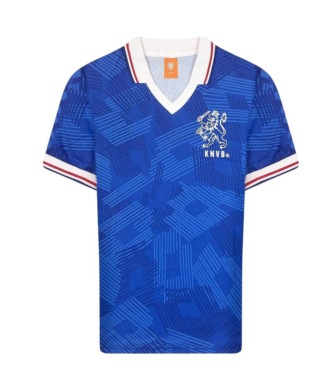 Mens Short-sleeved Football Shirt Blue White Netherlands-1