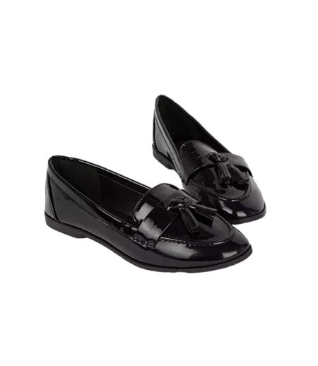 Mocassins lennie femme noir véritable Dorothy Perkins