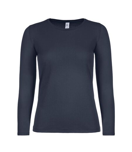 T-shirt Manches Longues #e150 Femme Bleu Marine B&C