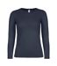 T-shirt Manches Longues #e150 Femme Bleu Marine B&C-1