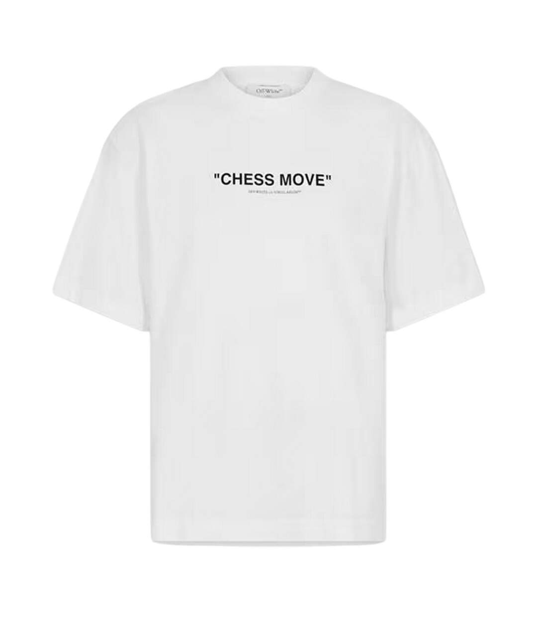 T-shirt Décontracté Chess Move Homme Blanc Noir Off White-2