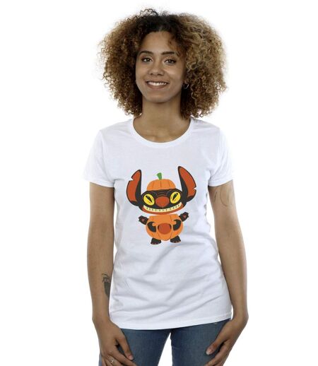 Disney Femme/Les femmes Lilo & Stitch Pumpkin Costume Cotton T-Shirt (Blanc) - UTBI26031
