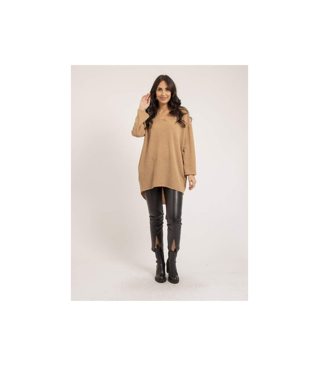 Pull fin long col V KUPRA - Dona X Lisa-4