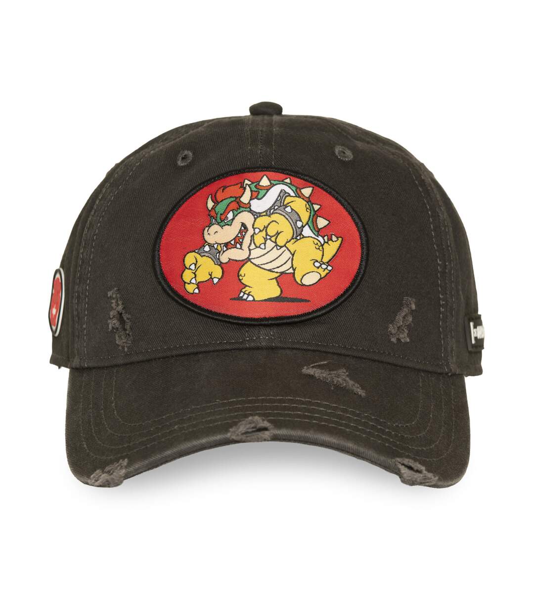 Casquette Basball effet usé avec patch Super Mario Bros Bowser Capslab-2