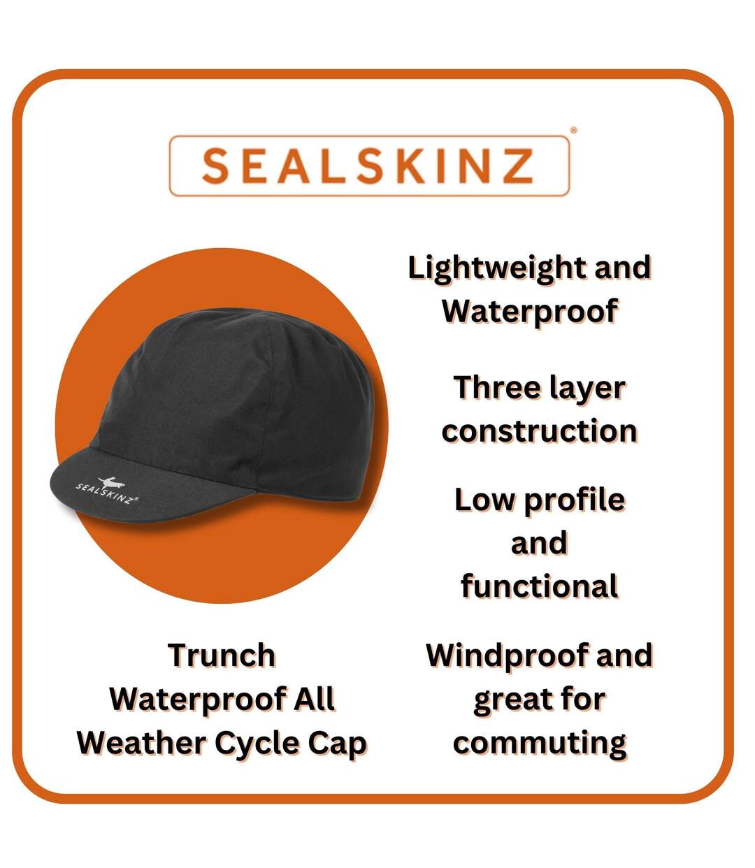 Mens & Ladies Waterproof All Weather Cycling Cap-3
