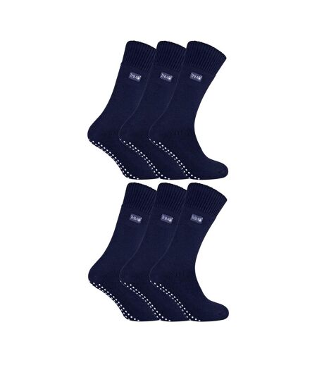 6 Pairs Mens Thermal Indoor Slipper Socks with Grips
