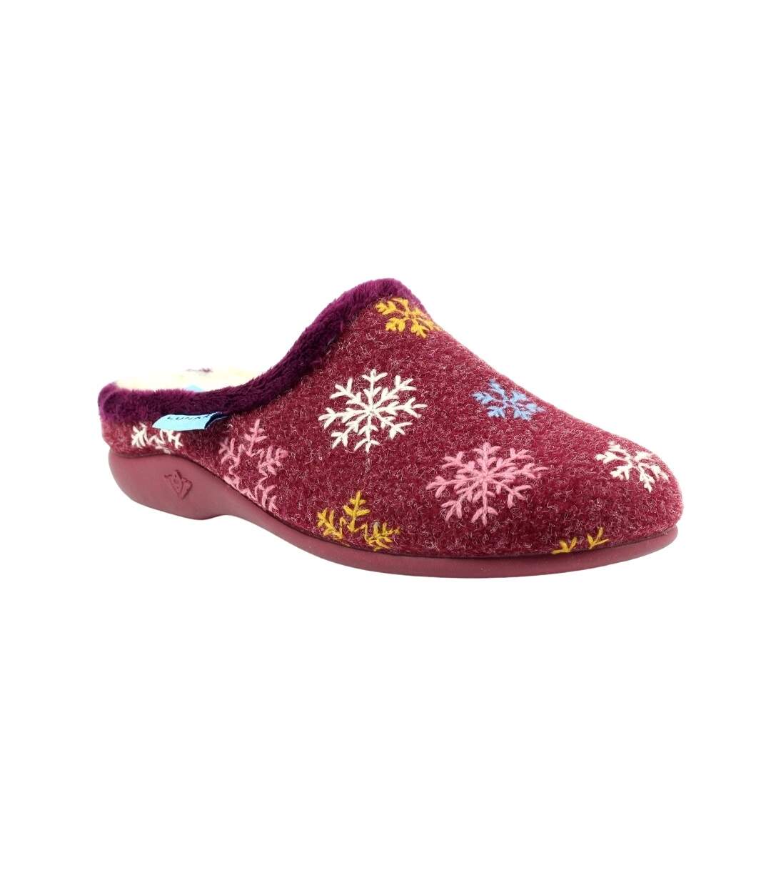 Chaussons juniper femme bordeaux Lunar-1