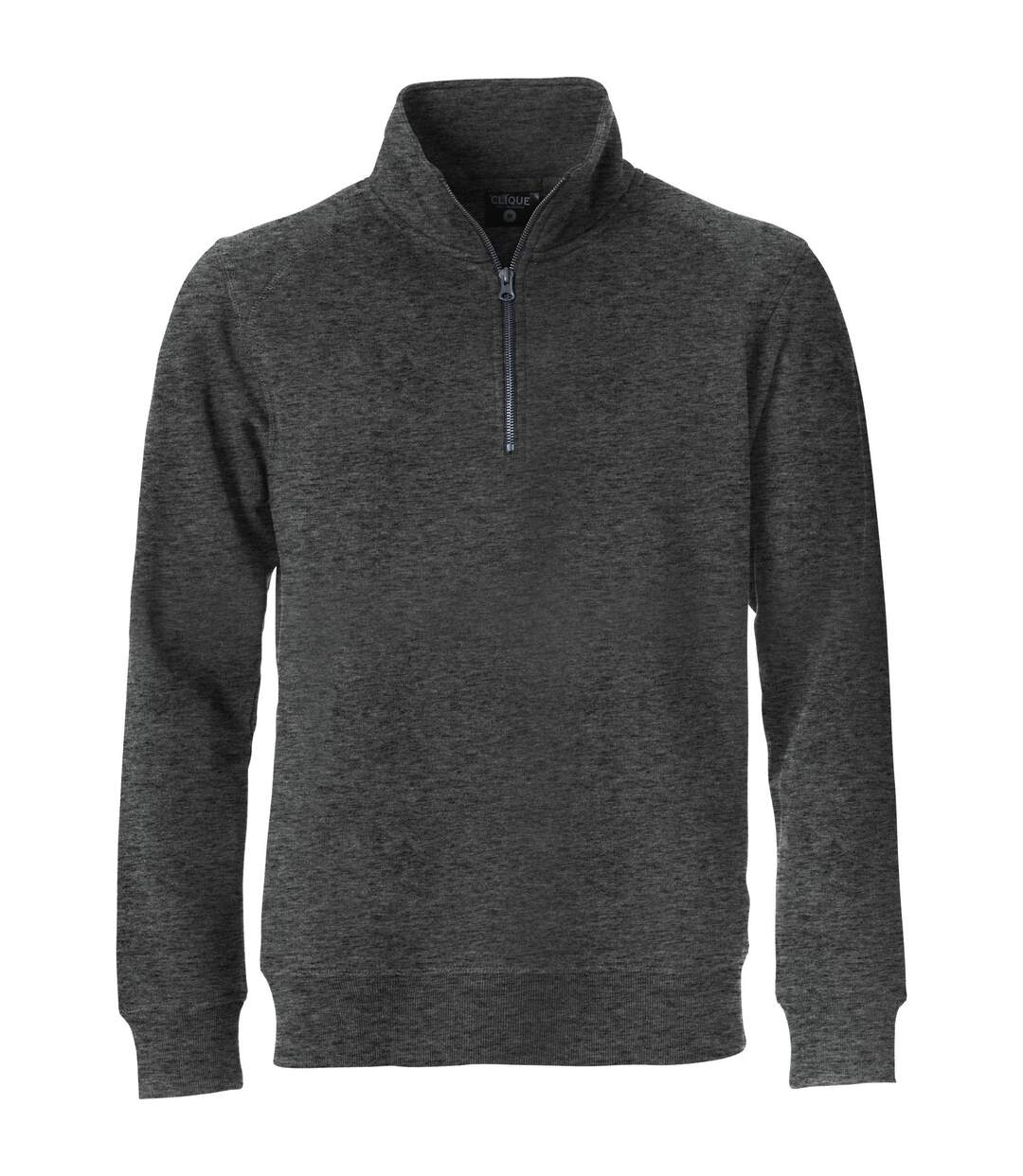 Unisex adult classic half zip sweatshirt anthracite melange Clique