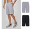 Lot 2 shorts légers - jersey Homme - PA151- gris chiné et noir-2