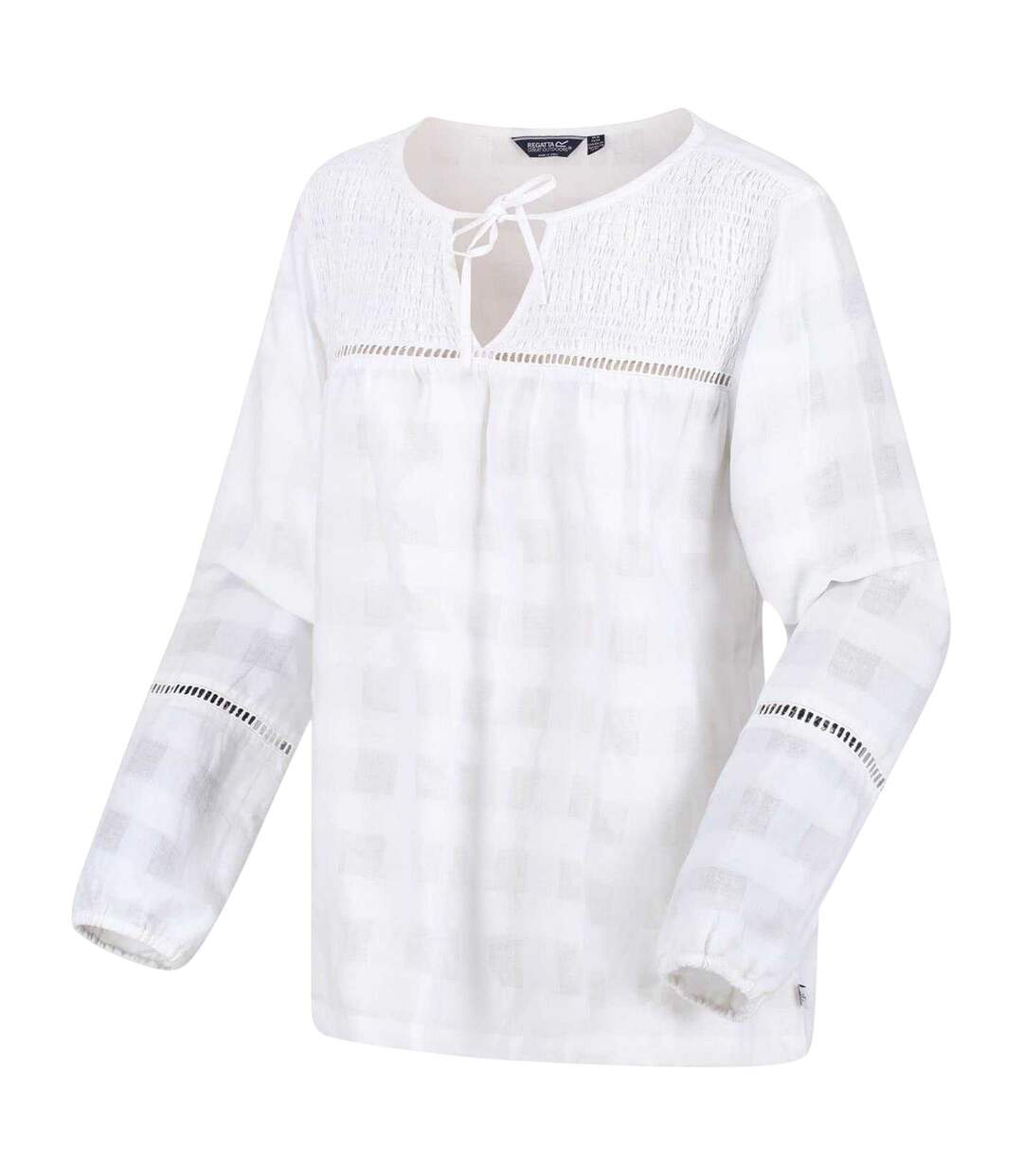Blouse Manches Longues Motif/style À Carreaux Calluna Femme Blanc À Carreaux Regatta-3