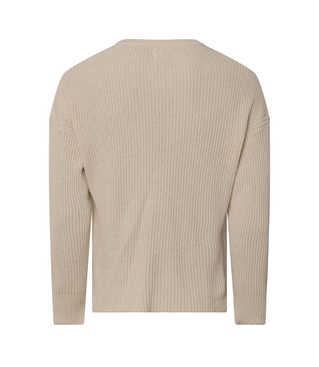 Pull Motif/style Côtelé Homme Crème Replay-2