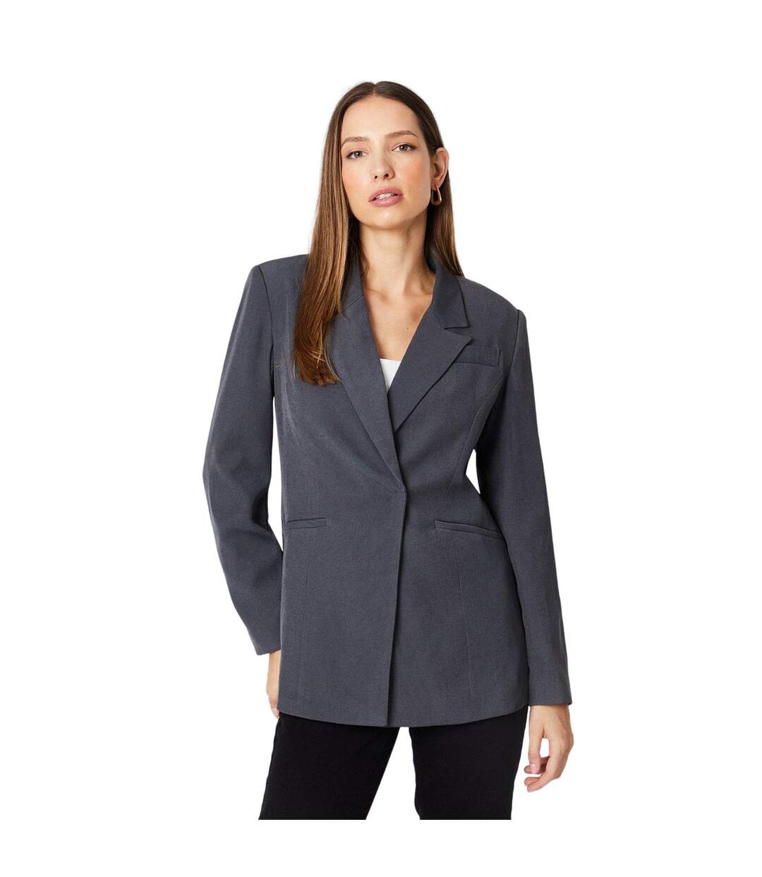 Blazer clean femme gris Dorothy Perkins-1