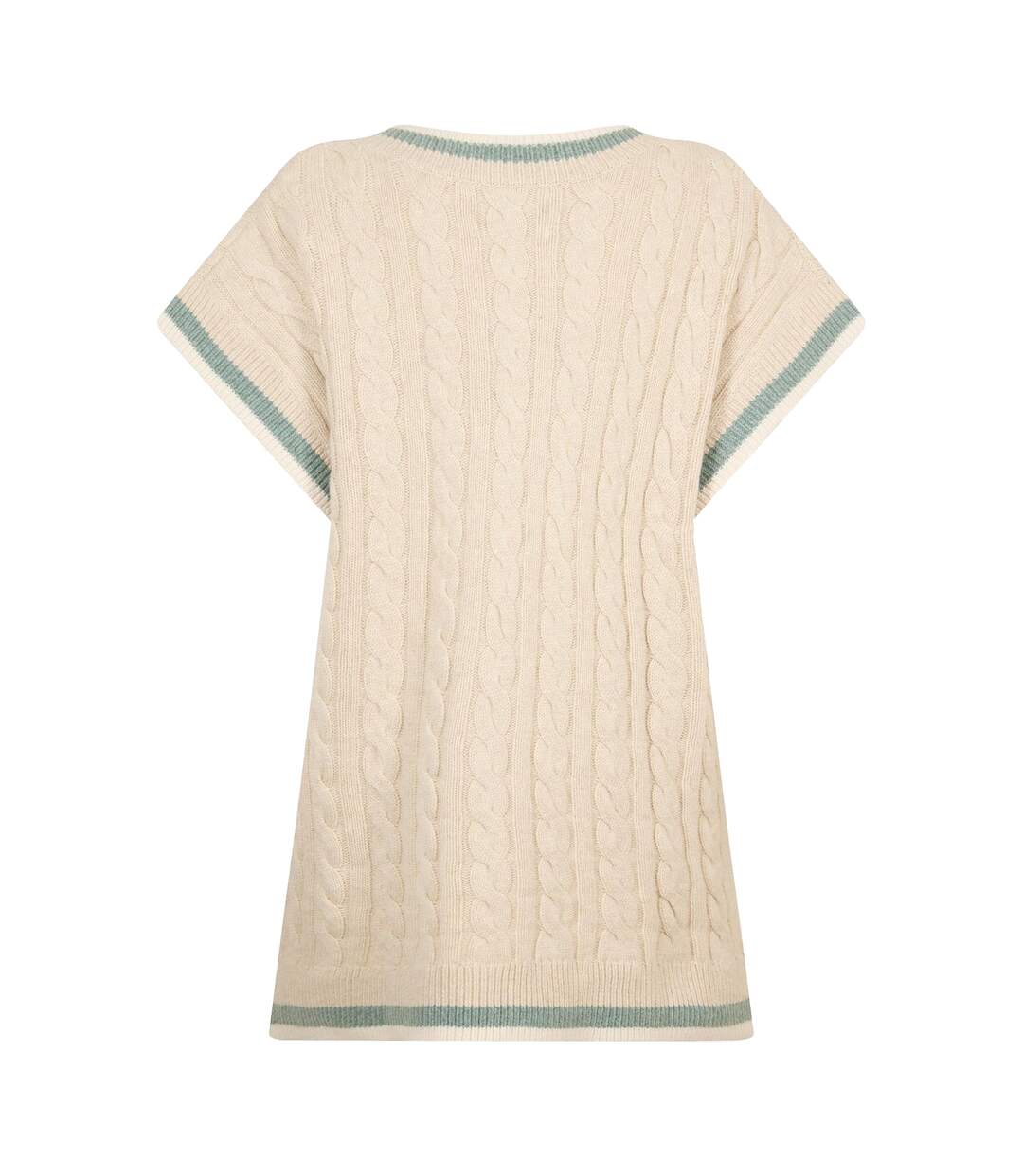 Womens/ladies Cable Knit Sweater Vest Varsity Green Levis-2
