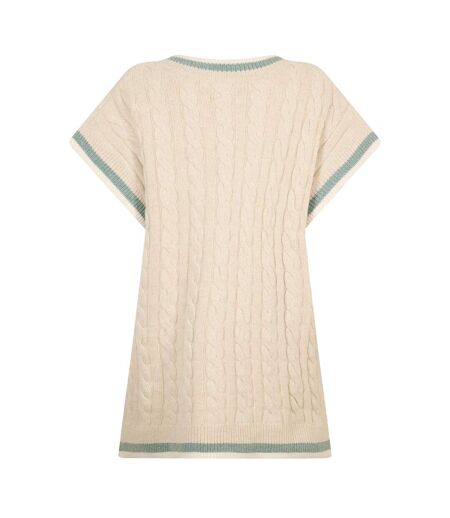 Womens/ladies Cable Knit Sweater Vest Varsity Green Levis