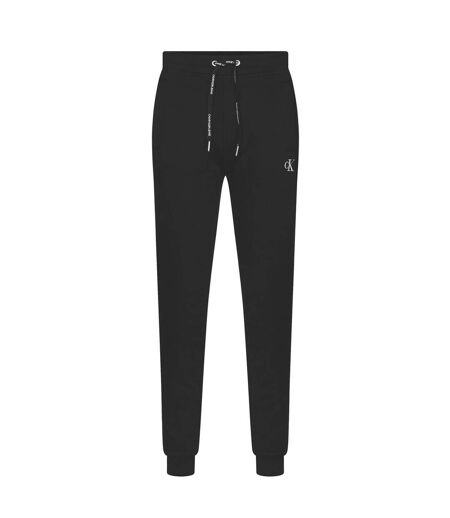Womens/ladies Jeans Cotton Blend Embroidered Logo Joggers Black Calvin Klein