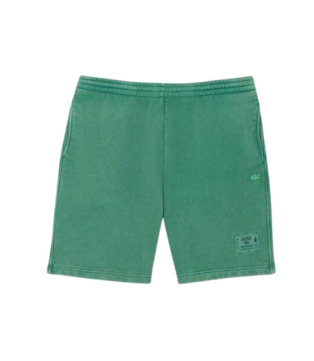 Mens Fleece Sweat Shorts Green Lacoste-1