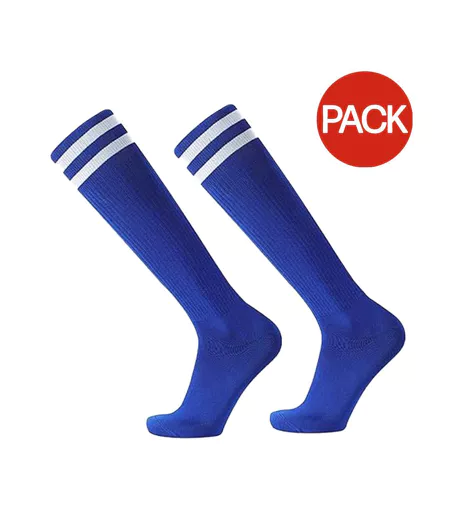 Chaussettes De Hockey Motif/style Rayé Homme Bleu Floso