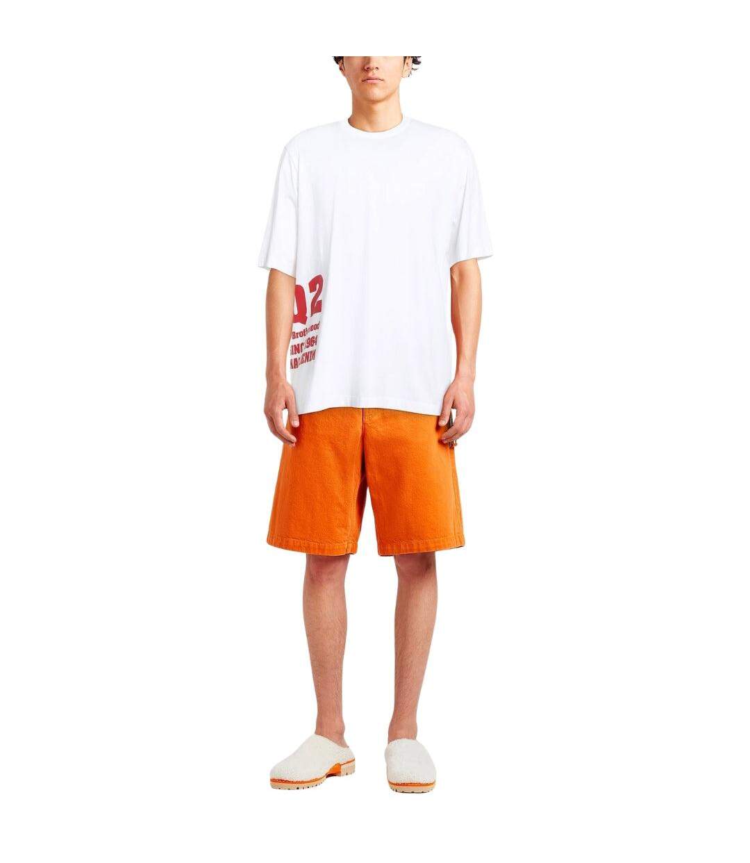 Mens Side Logo T-shirt White DSquared2-2