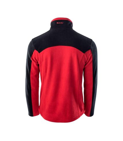 Hi-Tec Mens Monar Full Zip Fleece Jacket (Dark Red/Black) - UTIG166