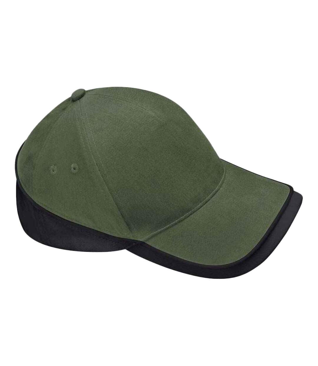 Casquette teamwear competition vert kaki / noir Beechfield