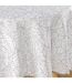 Nappe Ronde Imprimé Solea 180cm Blanc-2