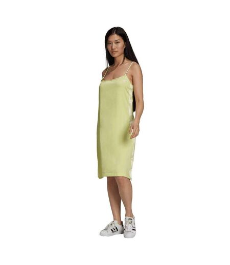 Womens/ladies Originals Square Neck Slip Dress Green Adidas