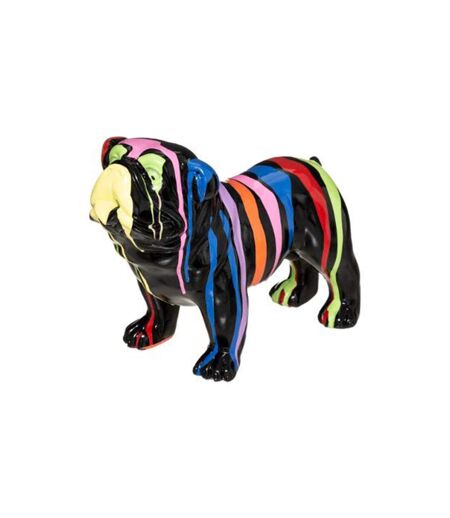 Statuette Déco Chien Peint 25cm Noir