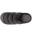Isotoner Chaussons Mules homme velours ultra doux, semelle bloup confort, bout fermé-3