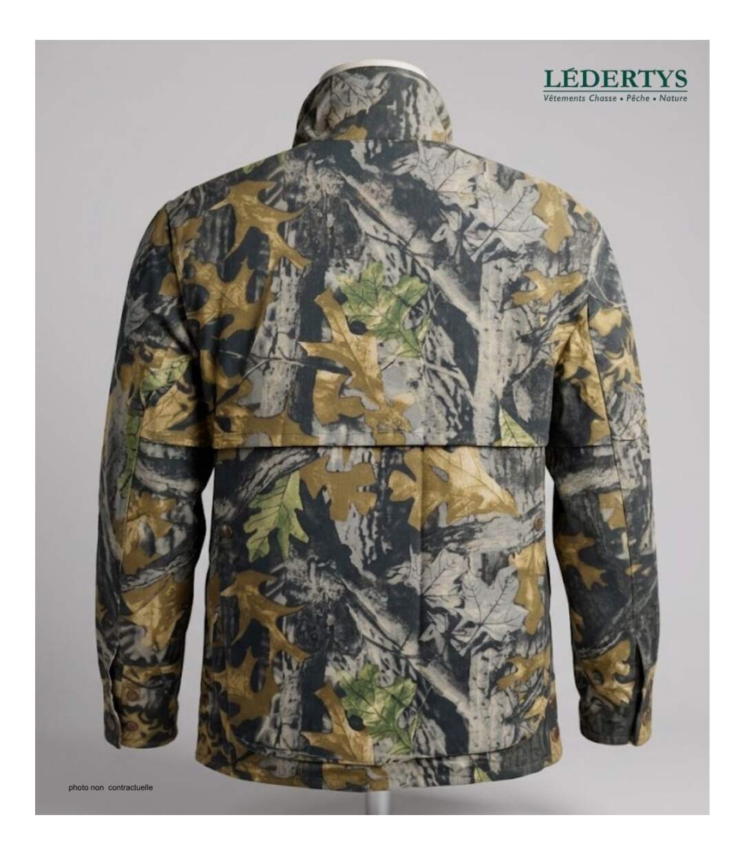 LEDERTYS LY0004 — Veste de chasse déperlante camouflage Forestwood kaki : confort et fonctionnalité sur le terrain-4