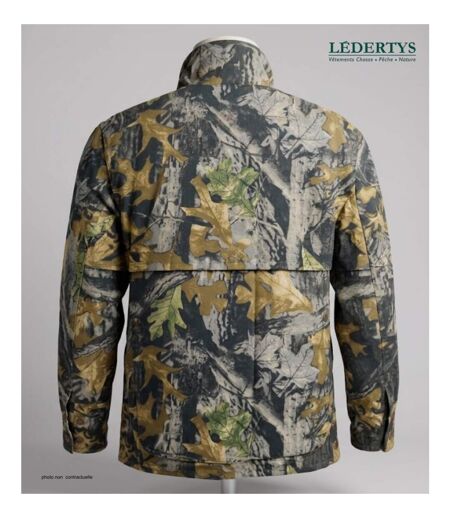 LEDERTYS LY0004 — Veste de chasse déperlante camouflage Forestwood kaki : confort et fonctionnalité sur le terrain