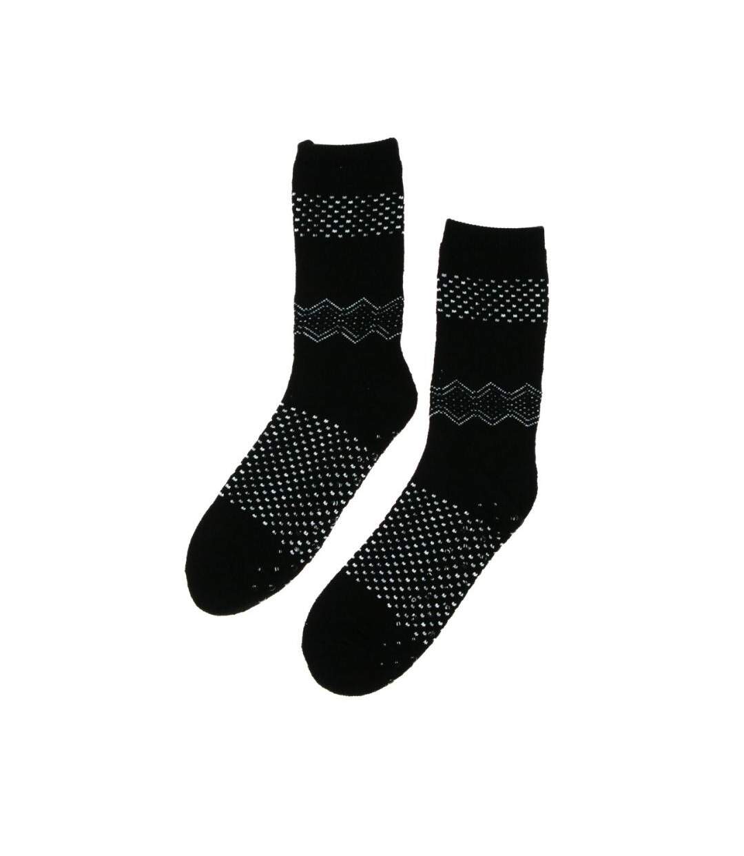 Chaussettes noir antidérapantes femme-1