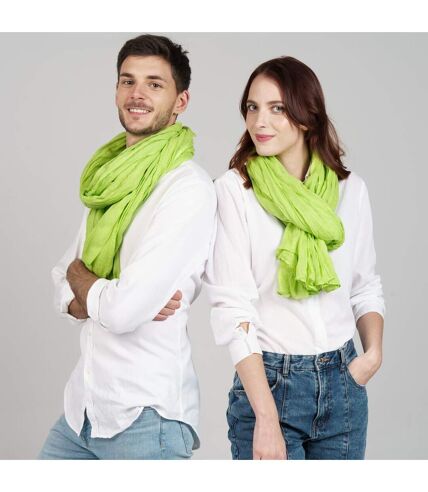 Chèche coton uni - Vert Anis