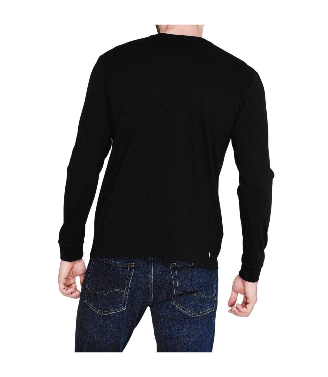 T-shirt Manches Longues Homme Noir Lacoste-3