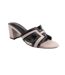 Womens/ladies drama cut out pu wide block heel sandals black Where´s That From-1