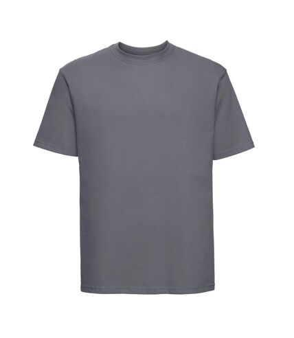 Mens short-sleeved t-shirt convoy gray Russell