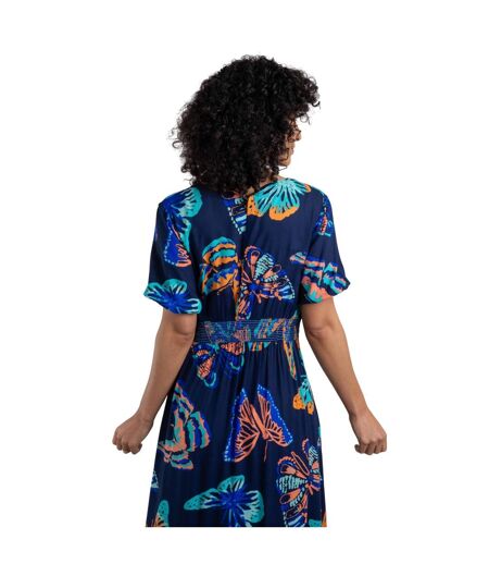 Robe Mi-longue Dilsha Femme Bleu Foncé Weird Fish