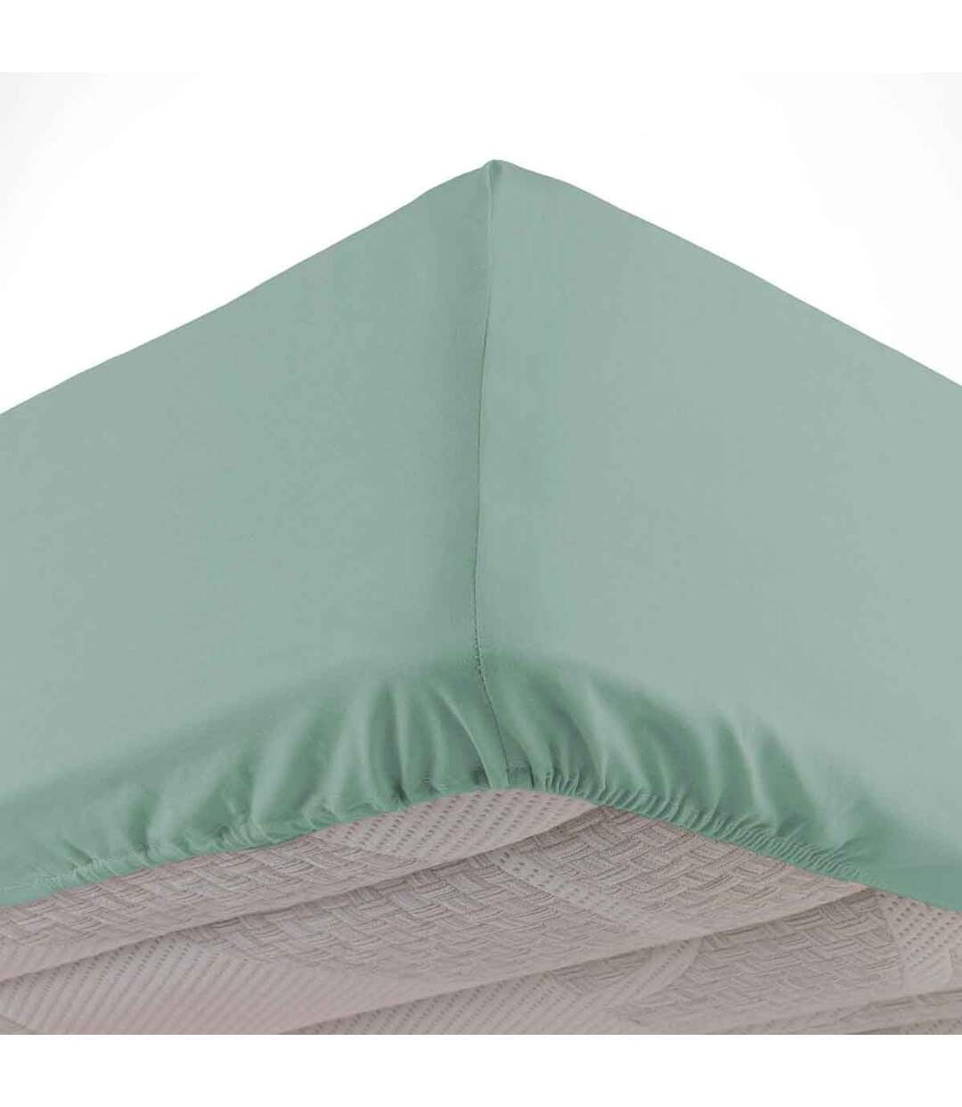 Drap Housse en Coton Biolina 160x200cm Sauge-2