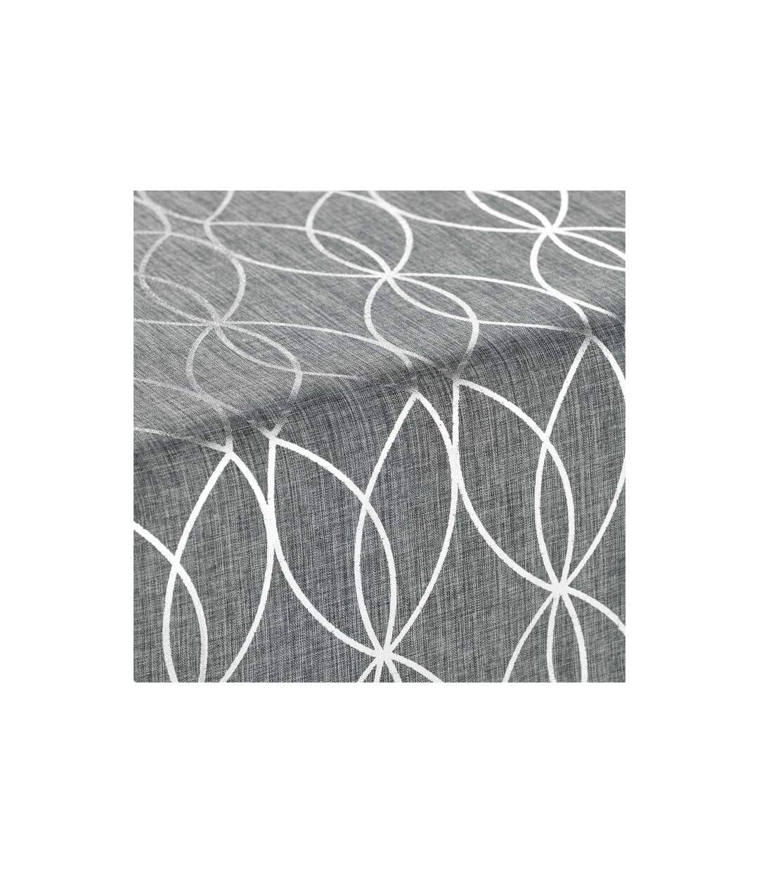 Nappe & Chemin de Table Elipsa 140x250cm Gris & Argent-2