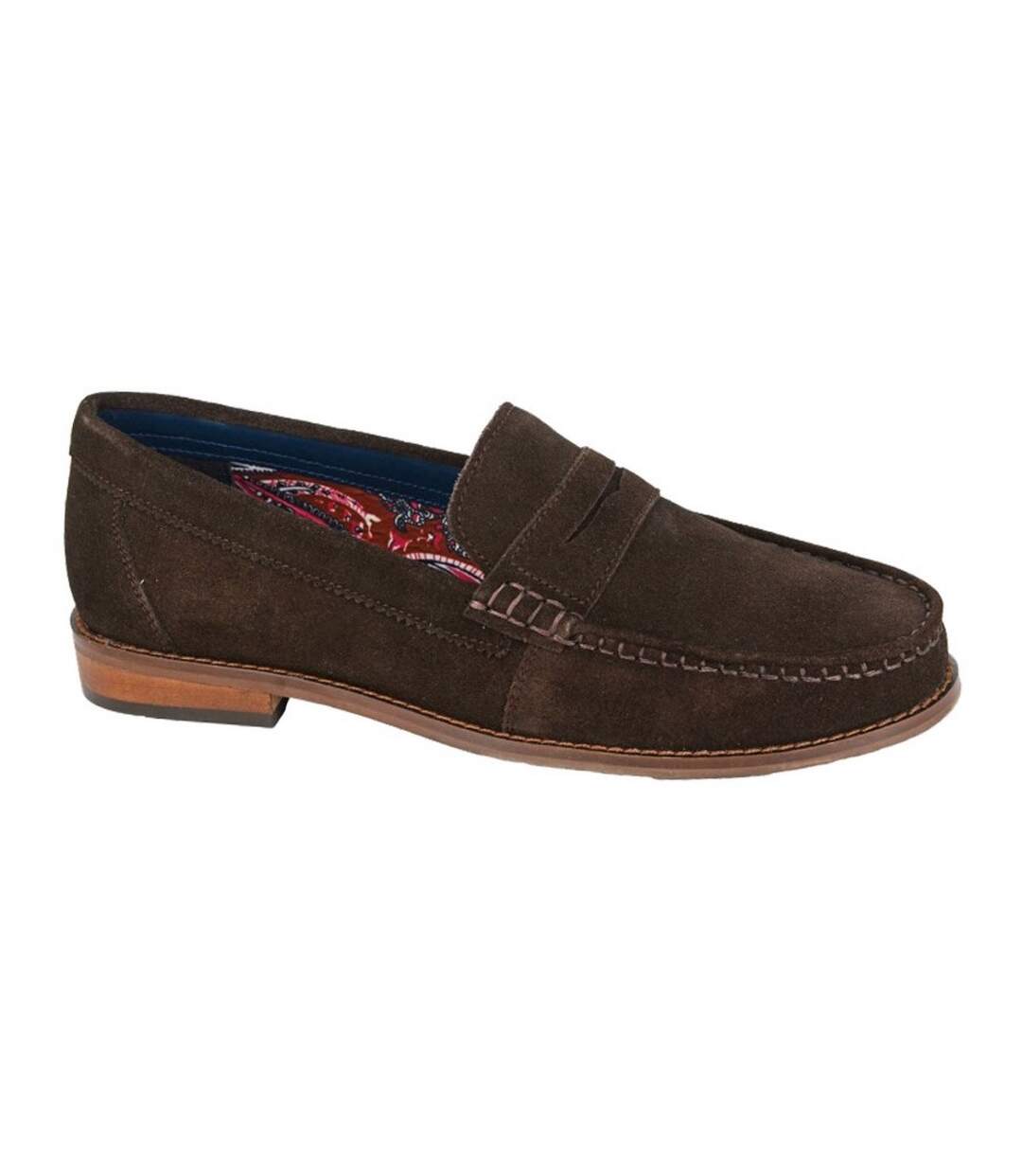 Mocassins homme marron foncé Roamers-1