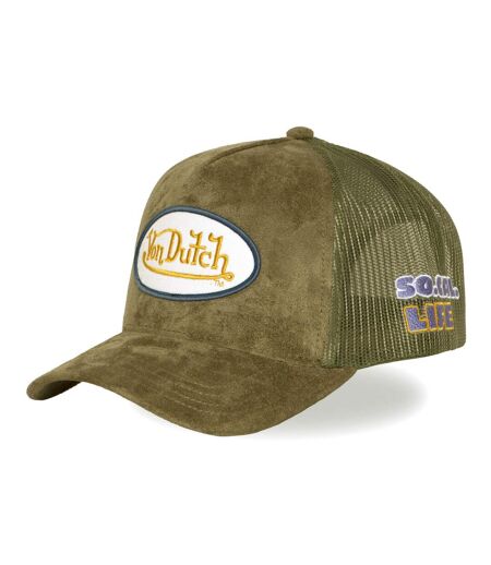 Casquette trucker filet en suédine avec patch Fur Dusty Vondutch