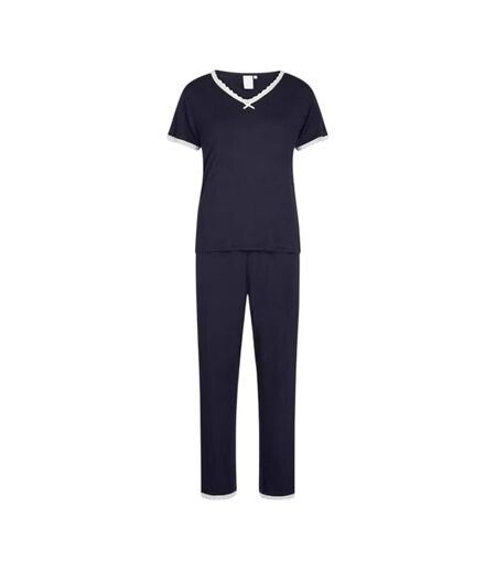 Womens/ladies Lace Detail Short-sleeved Pyjama Set Parisian Night CCDK Copenhagen