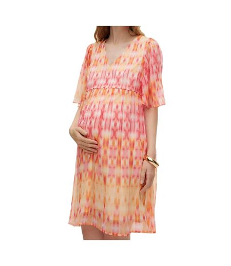 Robe de Grossesse Orange/Rose Femme Vero Moda Maternity - L