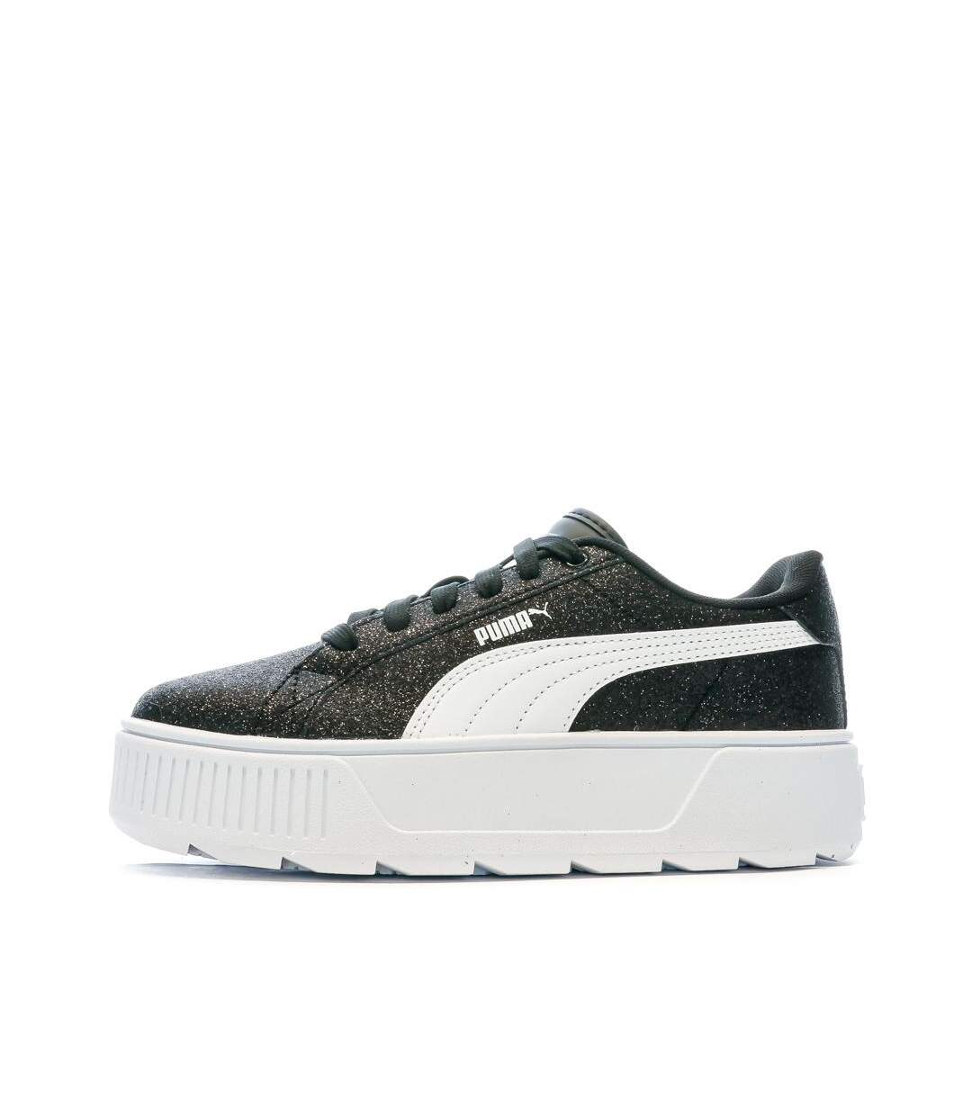 Baskets noir/paillettes femme puma karmen glitz-1
