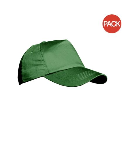 Lot de 2  casquettes unies adulte vert bouteille Result