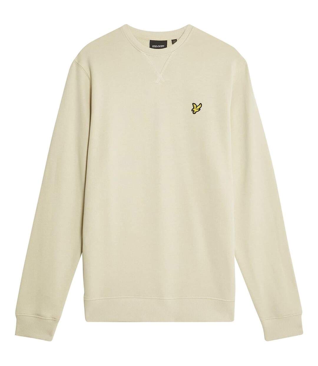 Mens Embroidered Logo Sweatshirt Grey Taupe Lyle & Scott-1