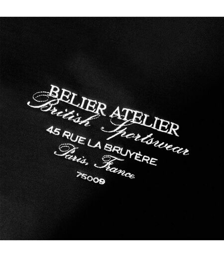 Mens Atelier Text Logo T-shirt Black Belier