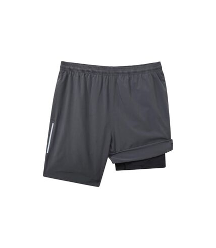 Mountain Warehouse Mens Motion 2 in 1 Shorts (Gray) - UTMW1017