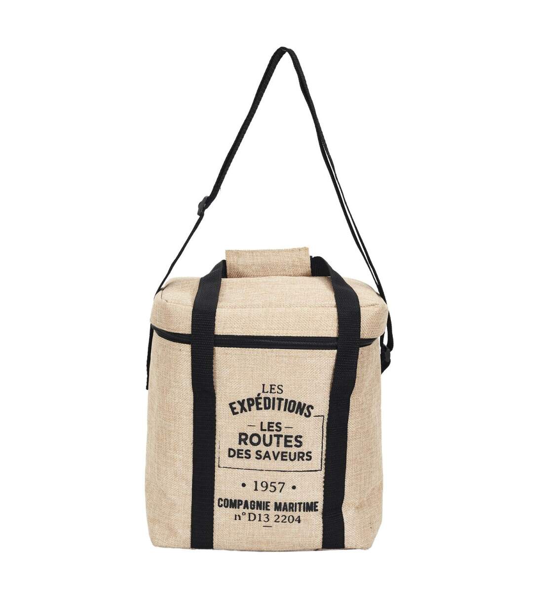 Lunch Bag Fraicheur Isotherme Effet Jute 30cm Beige-2