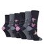 Gentle Grip - 6 Paires Chaussettes Femme Coton Douces Sans Élastique-1