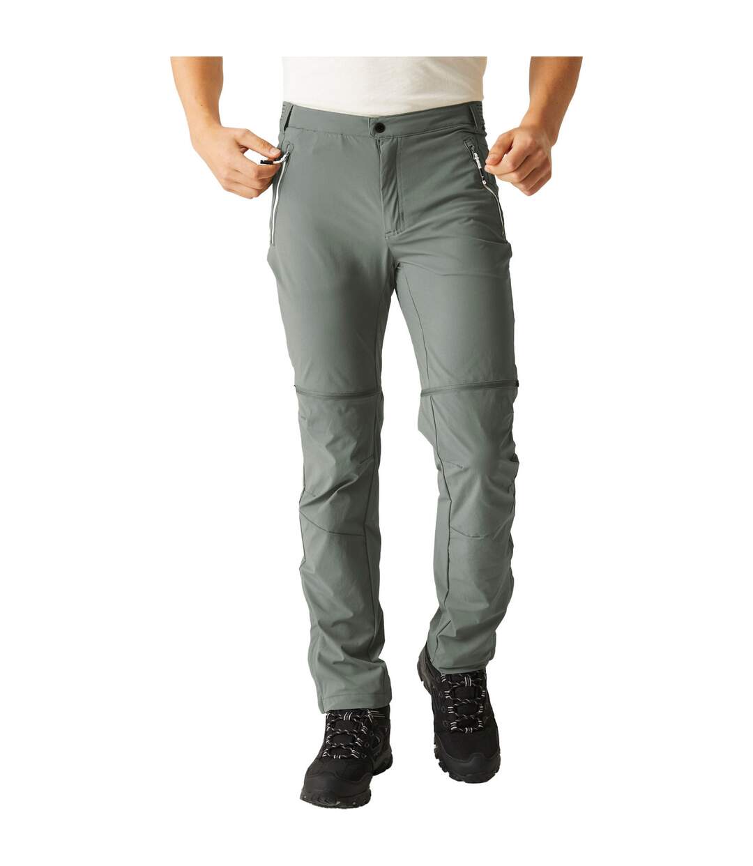 Pantalon À Taille Semi-élastiquée 2-en-1 Mountain Homme Vert Pâle Regatta-1